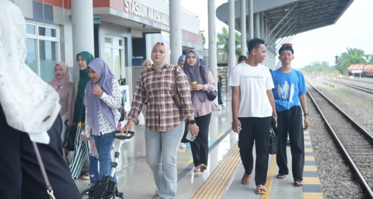 KAI Sumut kenalkan Program Railpoin KAI untuk Pelanggan Setia. Foto: viralsumsel.com