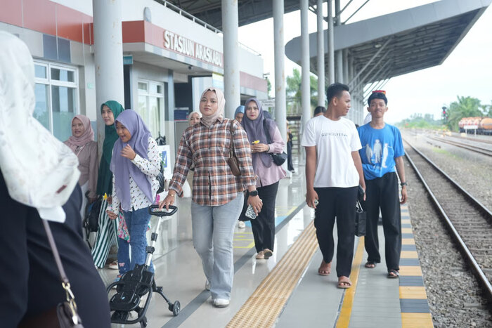 KAI Sumut kenalkan Program Railpoin KAI untuk Pelanggan Setia. Foto: viralsumsel.com