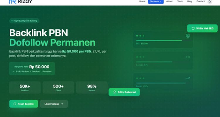 Rizqy.id Luncurkan Layanan Backlink PBN Premium. Foto : viralsumsel.com