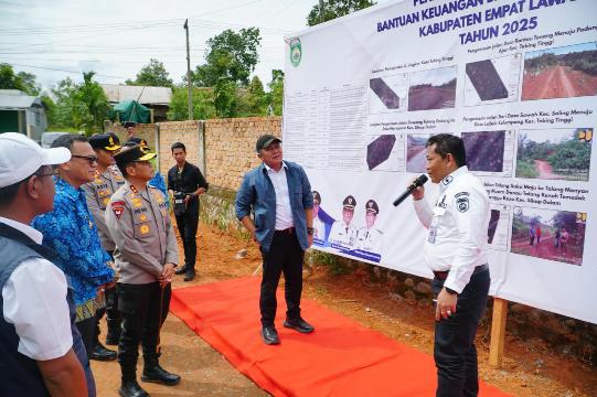 Gubernur Herman Deru Kucurkan Rp 40 Miliar Bangun Infrastruktur Empat Lawang