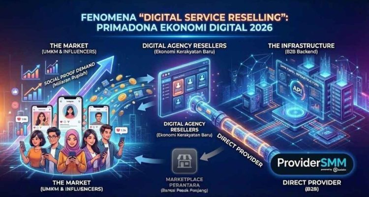 Fenomena 'Digital Service Reselling': Mengapa Bisnis Keagenan Media Sosial Jadi Primadona Baru Ekonomi Digital 2026. Foto: viralsumsel.com