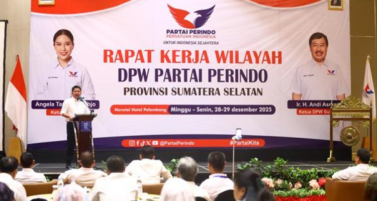 Hadiri Rakerwil DPW Perindo Sumsel, Herman Deru Tekankan Konsolidasi dan Literasi Politik