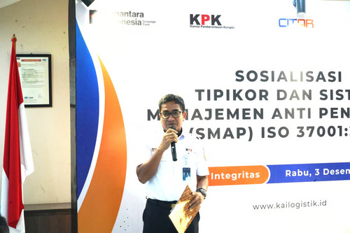 KAI Logistik Gelar Sosialisasi TIPIKOR dan SMAP. Foto : viralsumsel.com