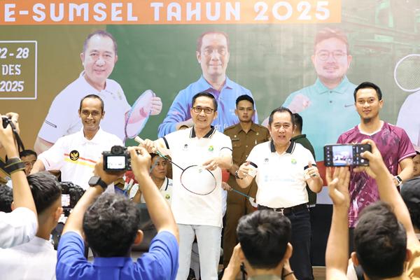 Ratu Dewa Buka Palembang Cup IV 2025, Ratusan Atlet Muda Ramaikan Kejuaraan Bulutangkis Bergengsi