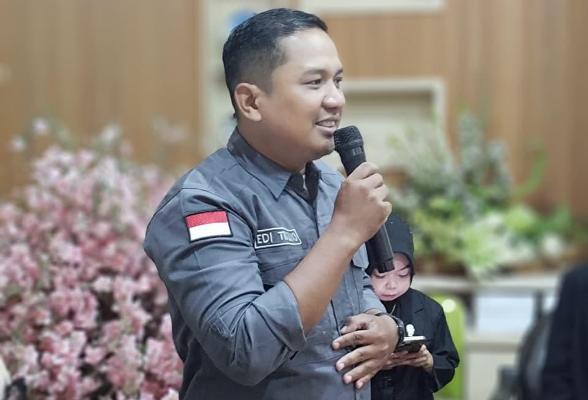 Edi Triono S.E Ketua DPD PJS Provinsi Sumatera Selatan sebagai narasumber sosialisasi 4 Pilar MPR RI.