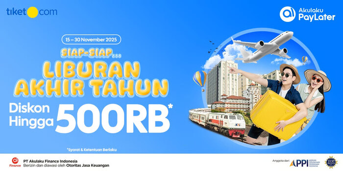 Nikmati Liburan Hemat! Akulaku PayLater Kasih Diskon Tiket, Hotel, dan Kereta Hingga Rp 500.000. Foto: viralsumsel.com