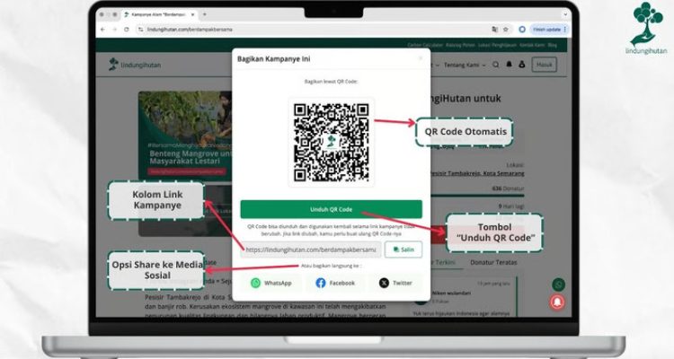 LindungiHutan Luncurkan Fitur QR Code untuk Permudah Akses dan Penyebaran Kampanye Alam. Foto: viralsumsel.com