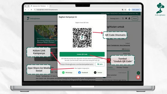 LindungiHutan Luncurkan Fitur QR Code untuk Permudah Akses dan Penyebaran Kampanye Alam. Foto: viralsumsel.com