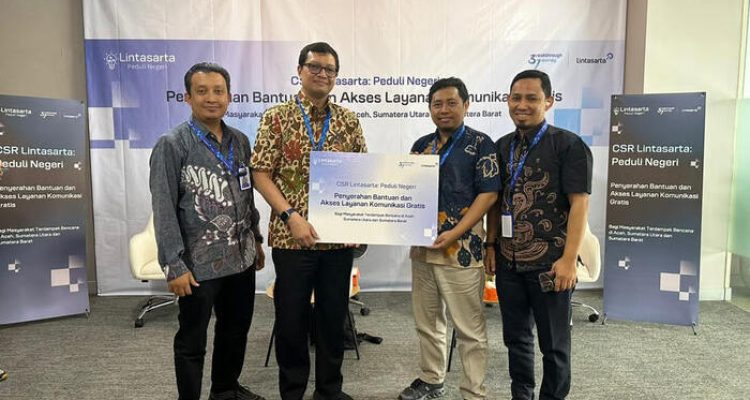 Lintasarta Salurkan Dukungan Digital dan Bantuan Kemanusiaan ke Wilayah Terdampak Bencana di Sumatera. Foto: viralsumsel.com