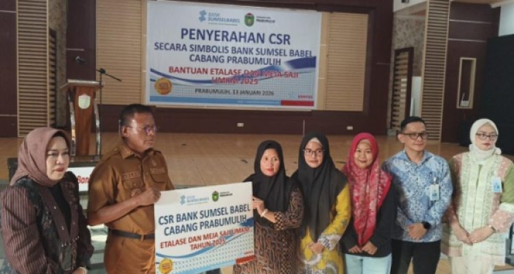 Bank Sumsel Babel Salurkan CSR untuk UMKM Prabumulih, Dorong Kebangkitan Pasar PTM I