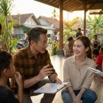 Di luar pasar, dia pilih untuk mempercayakan "Masa Depan" kepada Anak-Anak. Sumber : viralsumsel.com