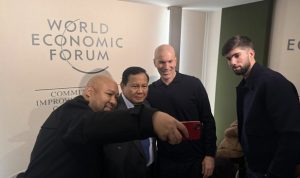 Di Davos, Prabowo Diskusi Hangat dengan Zinedine Zidane dan Putranya