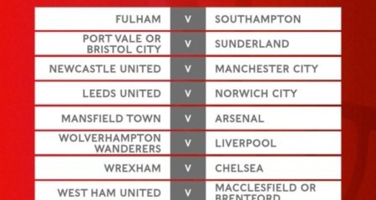 Drawing Putaran Kelima Piala FA 2025/26: Manchester City Tantang Newcastle, Wrexham Hadapi Chelsea