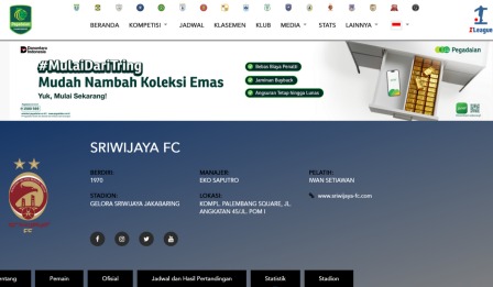 ILeague Perbarui Data Sriwijaya FC: Eko Saputro Resmi Manajer, Iwan Setiawan Jadi Pelatih