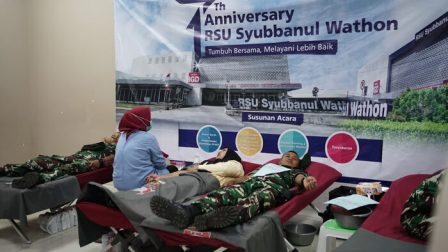 RSU Syubbanul Wathon Gelar Donor Darah dan Cek Kesehatan Gratis Peringati HUT ke-7. Foto: viralsumsel.com