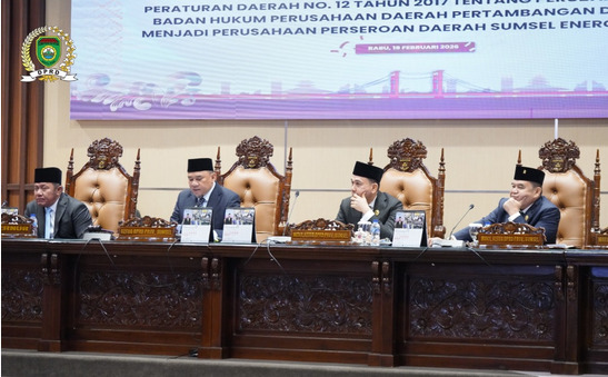 Paripurna XXXI DPRD Sumsel Bahas Penguatan Perseroda Sumsel Energi Gemilang