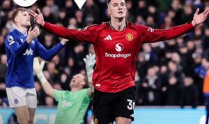 Gol Sesko Bawa Manchester United Tundukkan Everton di Goodison