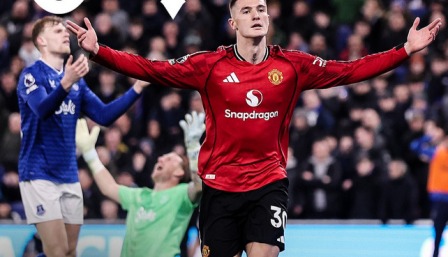 Gol Sesko Bawa Manchester United Tundukkan Everton di Goodison