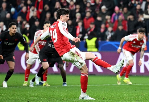 Penalti Kai Havertz di Menit 89 Selamatkan Arsenal dari Kekalahan Lawan Leverkusen