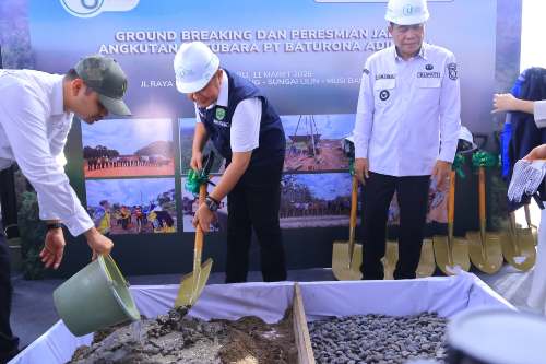 Ground Breaking Fly Over PT Baturona Adimulya, Herman Deru Dorong Jalan Khusus Batubara