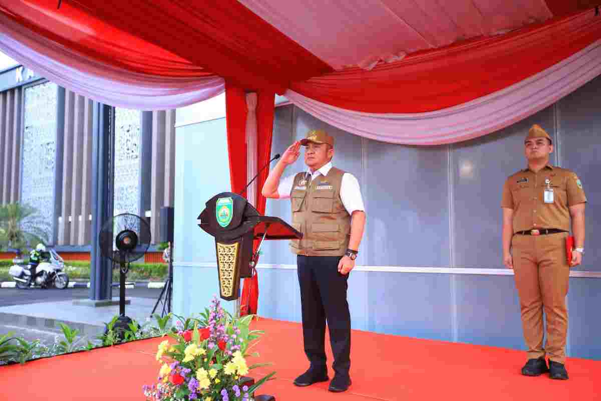 Gubernur Sumsel Herman Deru ajak ASN maknai efisiensi sebagai kontribusi nyata bagi negara dalam apel dan halalbihalal Pemprov Sumsel 2026.