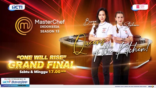 Duel Sengit Dua Ibu Rumah Tangga di Grand Final MasterChef Indonesia Season 13: Bunga vs Stephani Perebutkan Trofi Juara