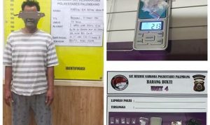 Polisi Bekuk Pengedar Sabu di Palembang, 9 Paket Narkoba Ditemukan di Atap Seng