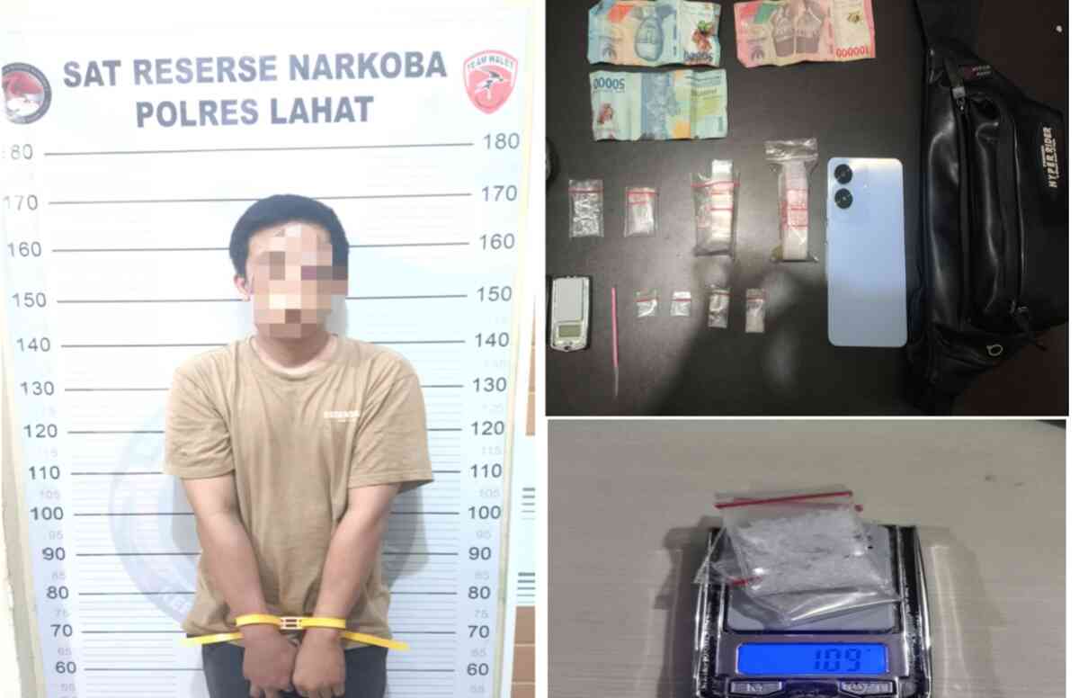 Polres Lahat Ringkus Pengedar Sabu, Barang Bukti Disita dari Rumah Tersangka