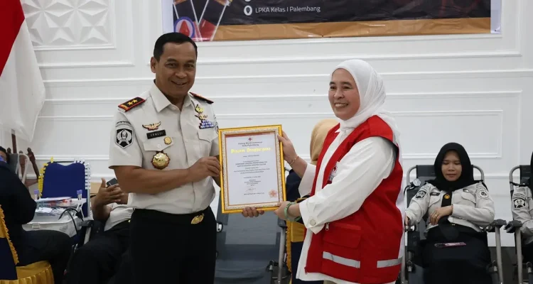 Peringati Hari Bhakti Pemasyarakatan ke-62, LPKA Palembang dan PMI Gelar Donor Darah, Target 300 Kantong