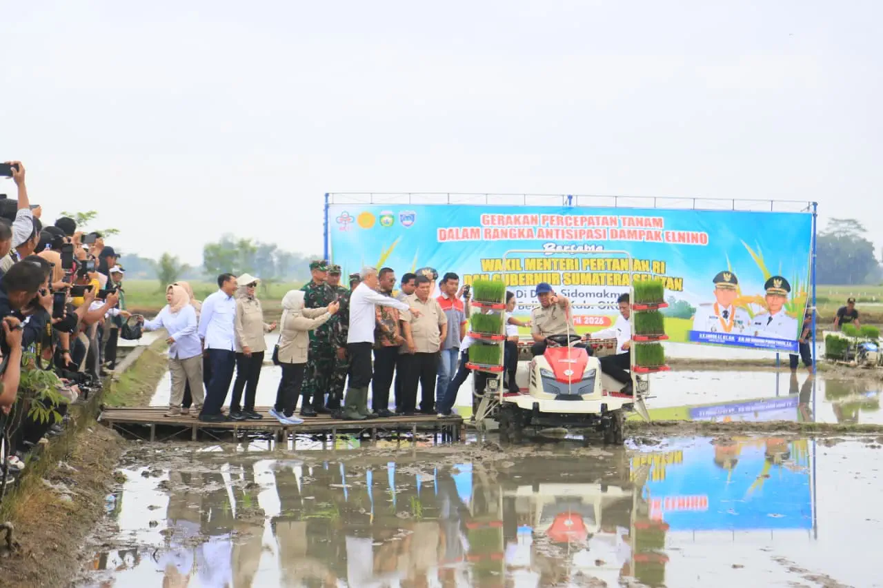 Antisipasi El Nino, Herman Deru dan Wamentan Genjot Percepatan Tanam di OKU Timur