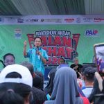Semarak HUT Palembang, Ratu Dewa Resmi Buka Roadshow Jalan Sehat PALTV, Ribuan Warga Membludak