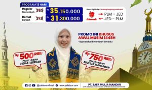 Promo Umrah MEI-WAH, Diskon Hingga Rp750 Ribu dari Zafa Tour