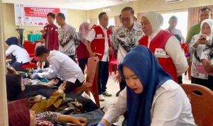 PMI dan PGRI Palembang Bersinergi Gelar Donor Darah Massal, Target Kurangi Defisit 2.000 Kantong Darah per Bulan