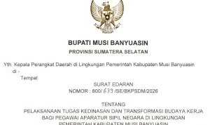 Pemkab Muba Berlakukan WFH Setiap Jumat bagi ASN, Pelayanan Publik Dipastikan Tetap Optimal