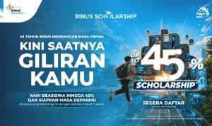 BINUS BINUS University Rayakan 45 Tahun dengan Program Beasiswa Hingga 45 Persen, Perluas Akses Pendidikan Berkualitas bagi Generasi Muda