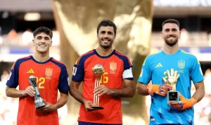Spain-v-Argentina-Final-FIFA-World-Cup-2026 Penghargaan Piala Dunia FIFA 2026: Rodri Sabet Bola Emas, Mbappe Raih Sepatu Emas, Spanyol Borong Gelar Individu