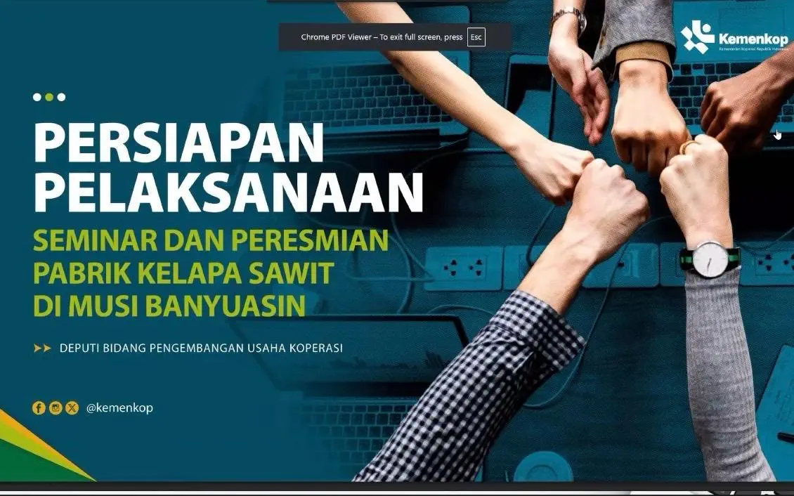 Pemkab Muba Siapkan Peresmian Pabrik Sawit KUD Sejahtera, Presiden RI Diundang Hadir