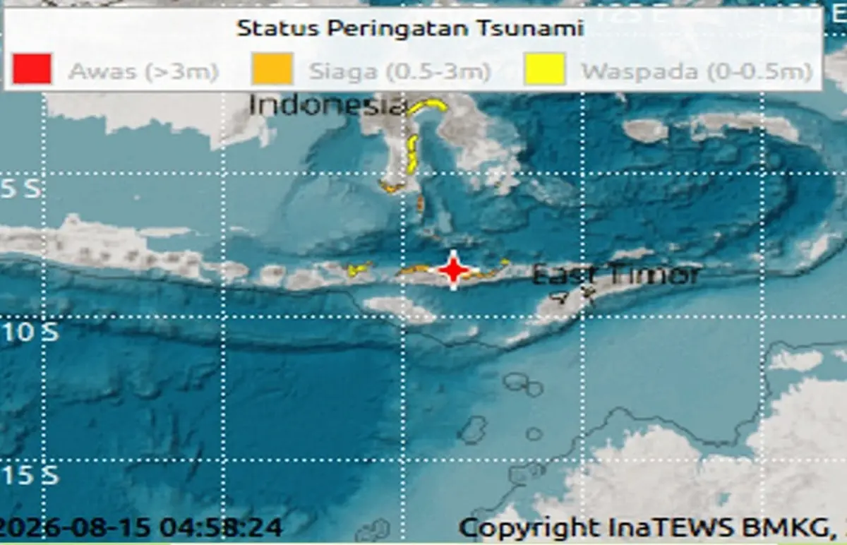 Gempa M7,7 Guncang NTT, Getaran Terasa hingga Lombok dan BMKG Deteksi Gelombang Tsunami