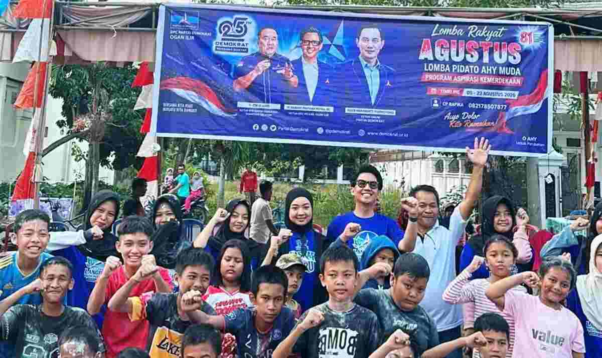 Ribuan Warga Meriahkan Lomba Agustusan DPC Demokrat Ogan Ilir di Lapangan Persada