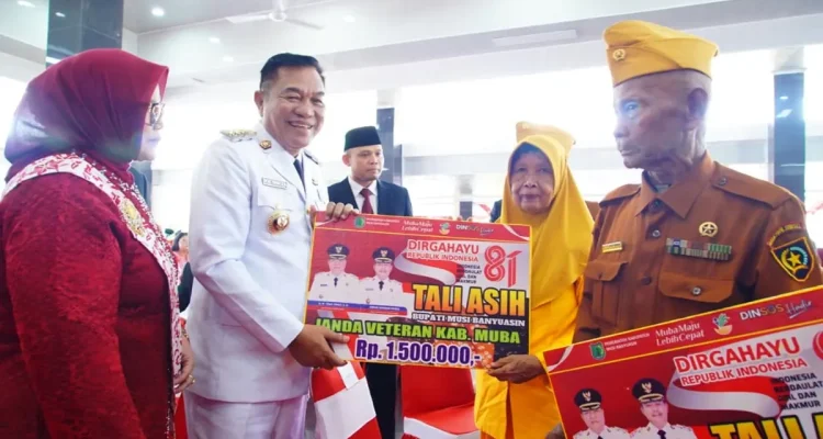 HUT ke-81 RI di Muba, Bupati Toha Tohet Gelar Ramah Tamah Bersama Veteran dan Keluarga Pejuang