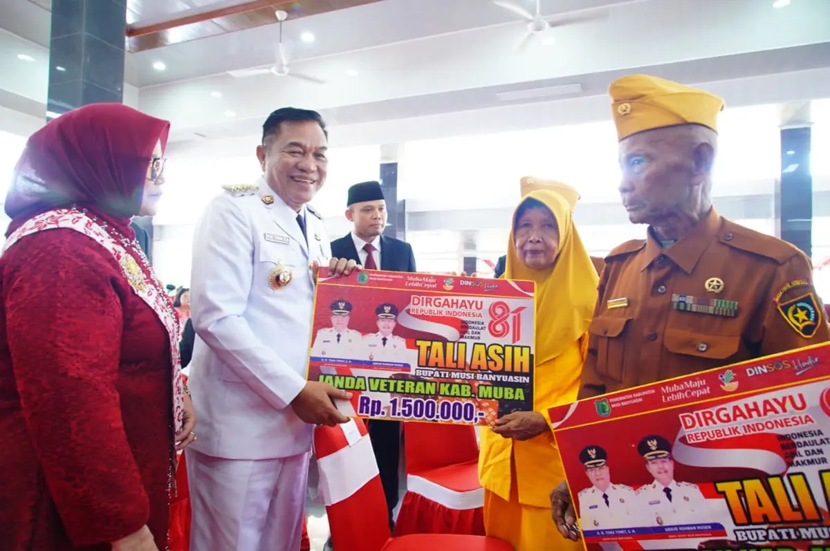 HUT ke-81 RI di Muba, Bupati Toha Tohet Gelar Ramah Tamah Bersama Veteran dan Keluarga Pejuang