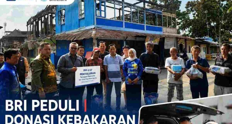 BRI Bersama YBM Bantu Korban Kebakaran Cintaraja, Ada Beras hingga Survival Kits