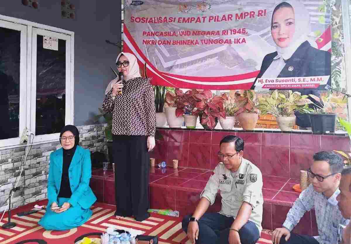 Eva Susanti Ajak Warga Keramat Raya Banyuasin Amalkan Empat Pilar MPR RI