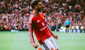 Manchester-United-Liga-Inggris Bruno Fernandes Memimpin Daftar Top Skor Liga Inggris, Haaland dan Saka Masih Membuntuti