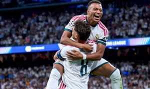 Real-Madrid-Mbappe-Liga-Champions-Champions-League Mbappe dan Valverde Cetak Gol, Madrid Menang 2-1 atas Inter
