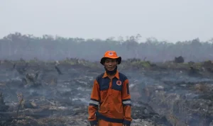 Aksi Heroik Irwan Sandi, Sejak Juni Berjibaku Padamkan Karhutla di OKI