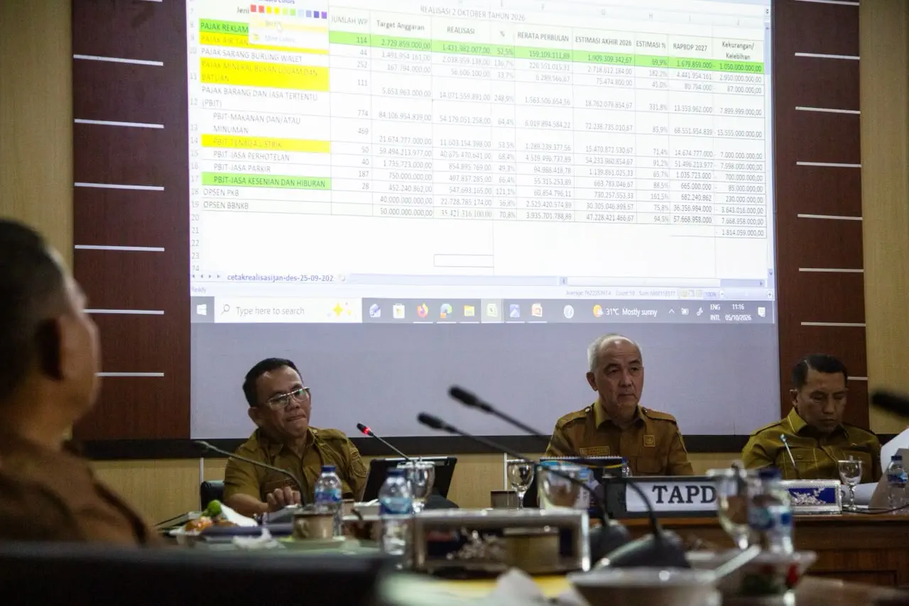 Pendapatan Muba Capai Rp1,806 Triliun, Sejumlah Sektor Pajak Lampaui Target